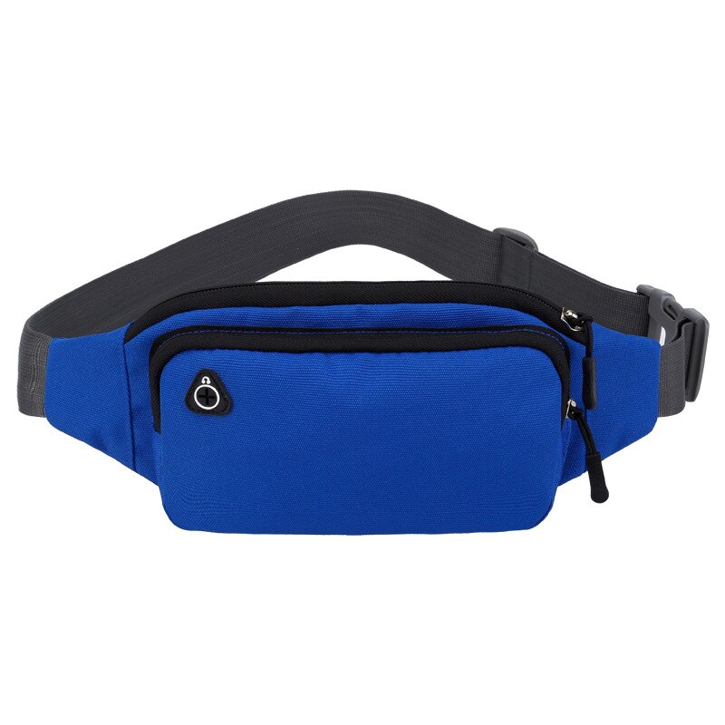 YoReAi bolso con cinturón, bolsillos sólidos, paquete de cintura de camuflaje de negocios, antirrobo, bolso de cintura portátil para hombre y mujer con orificio para auriculares, cinturón: Azul oscuro