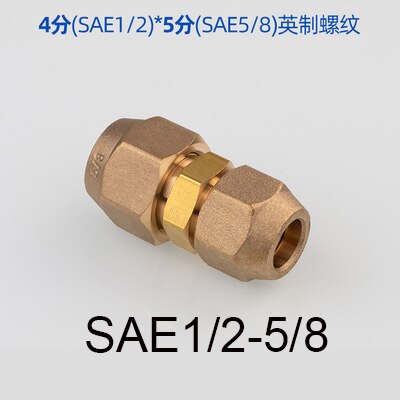 SAE brass adapter male thread air conditioning copper tube reducer adapter fitting: gray