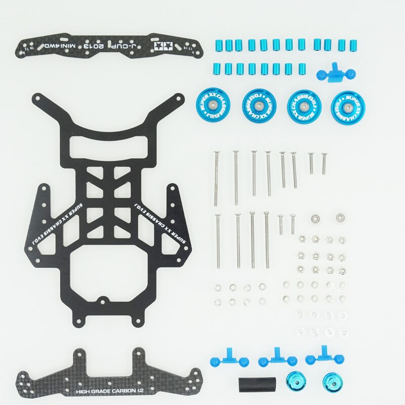 self made tamiya mini 4WD SXX chassis EVO parts front plate rollers full set