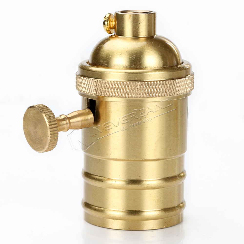 Vintage E27 Lamphouder Loft Industriële Stijl Messing E27 Socket Edison Lamphouder Base Voor Hanger Plafondlamp