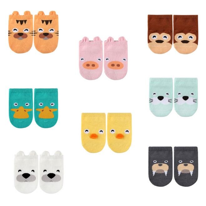 Baby Girls Socks Cotton Cartoon Little Children Cute Socks for Kids Boys Non-Slip Floor Socks Breathable Socks: 19-24 months