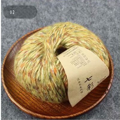 Fil de laine d'alpaga coloré 50g/balle, fil de cachemire moyen et épais pour tricoter, écharpe, manteau: 02