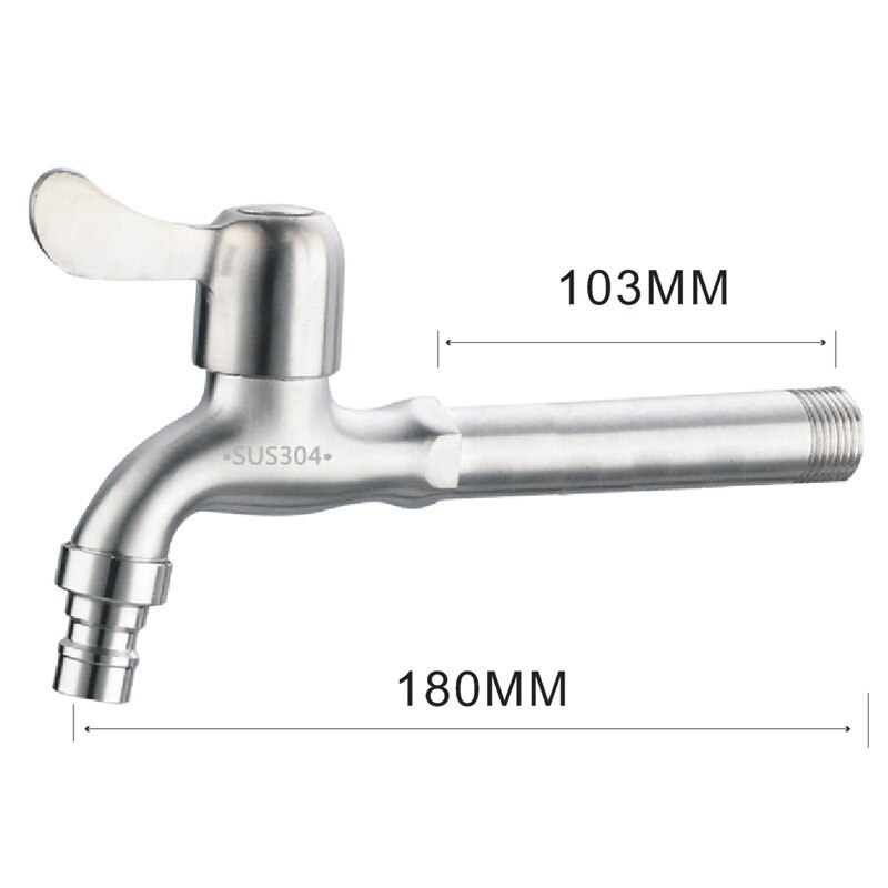 304 Stainless Steel Garden Faucet Wall Mounted Brushed Outdoor Bibcock Wash Basin Mop Washing Machine Faucet Torneira parede: 10