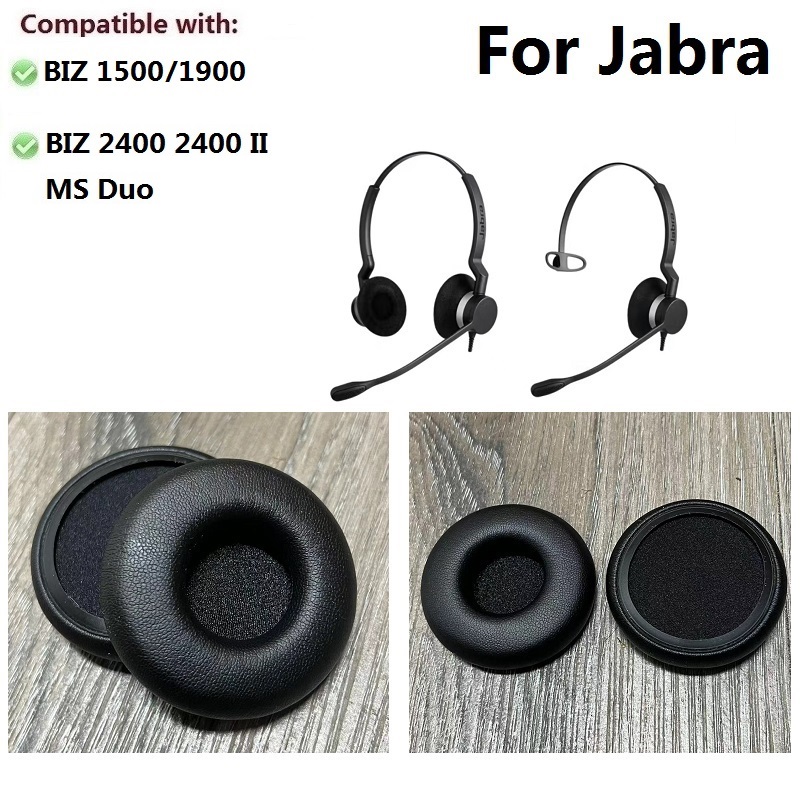 Oorkussens Voor Jabra Biz 1500/Biz 2400 ii Duo/Mono Hoofdtelefoon Vervanging Oorbeschermer Oorkussen oorkussens