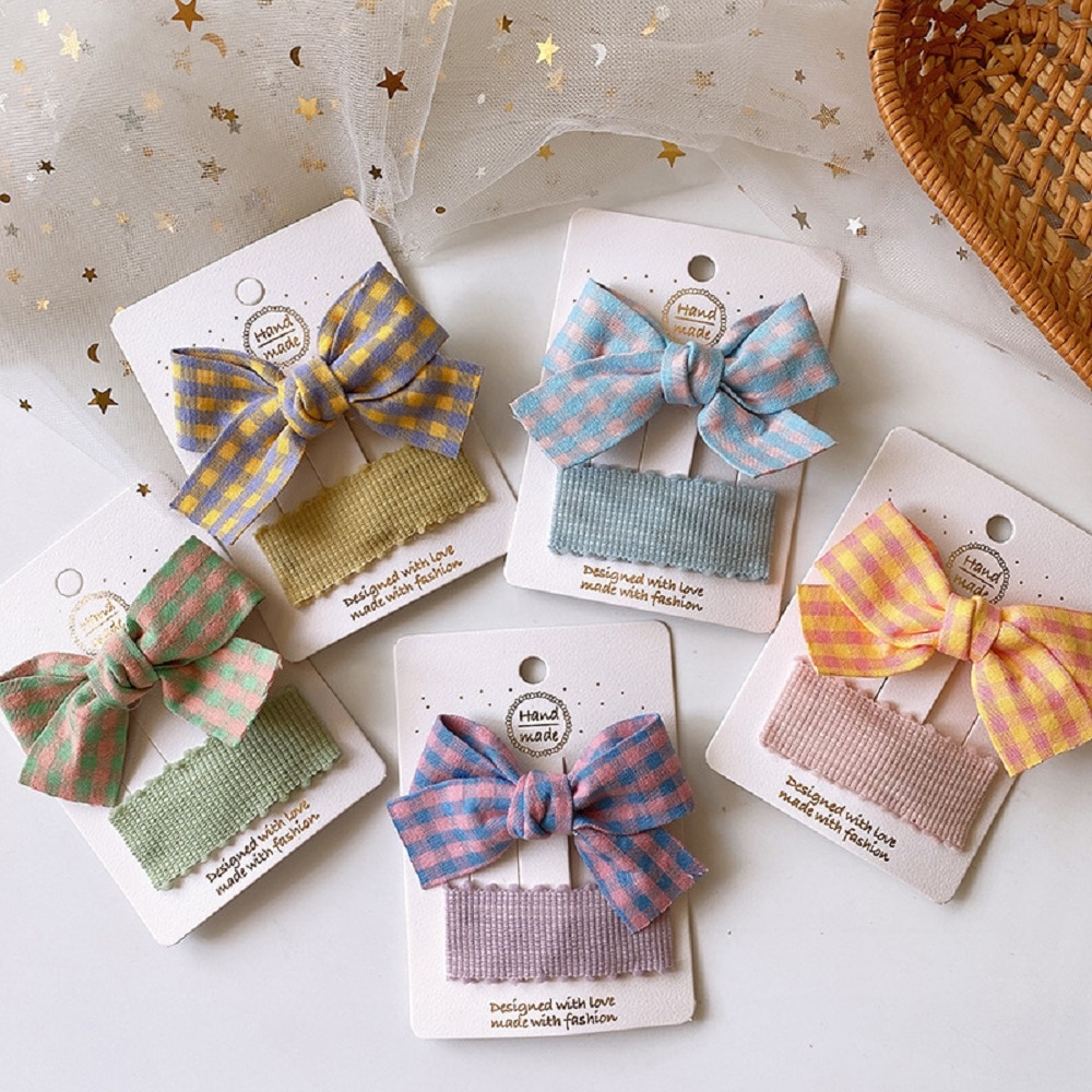 2 pièces/ensemble cheveux nœuds filles pinces à cheveux bébé enfants épingles à cheveux Barrettes chapeaux épingle à cheveux accessoires de cheveux