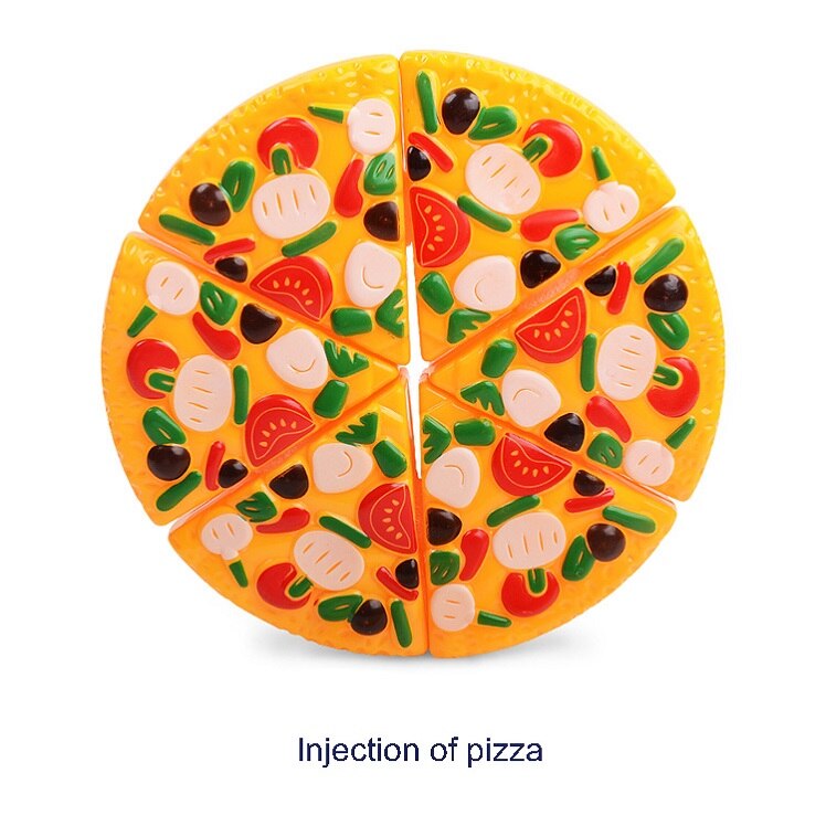 37pcs/lot Children Pretend Role Play House Toy Cutting Fruit Plastic Vegetables Food Kitchen Baby Classic Kids Educational Toys: Injection of pizza