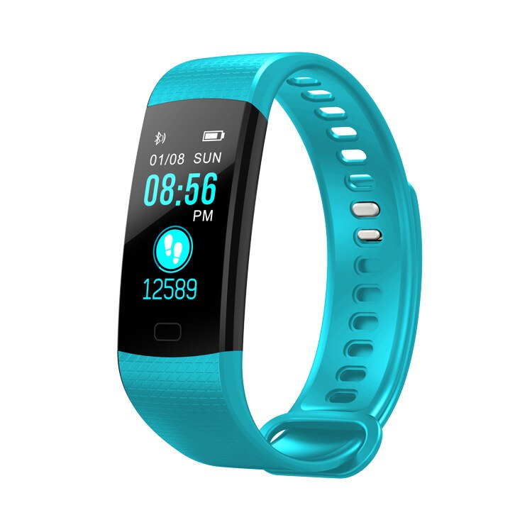 Y5 Smart Bracelet uomo donna Sport Watch cardiofrequenzimetro Fitness Tracker orologio per la pressione sanguigna schermo a colori Activity Tracker cinturino da polso: Blue