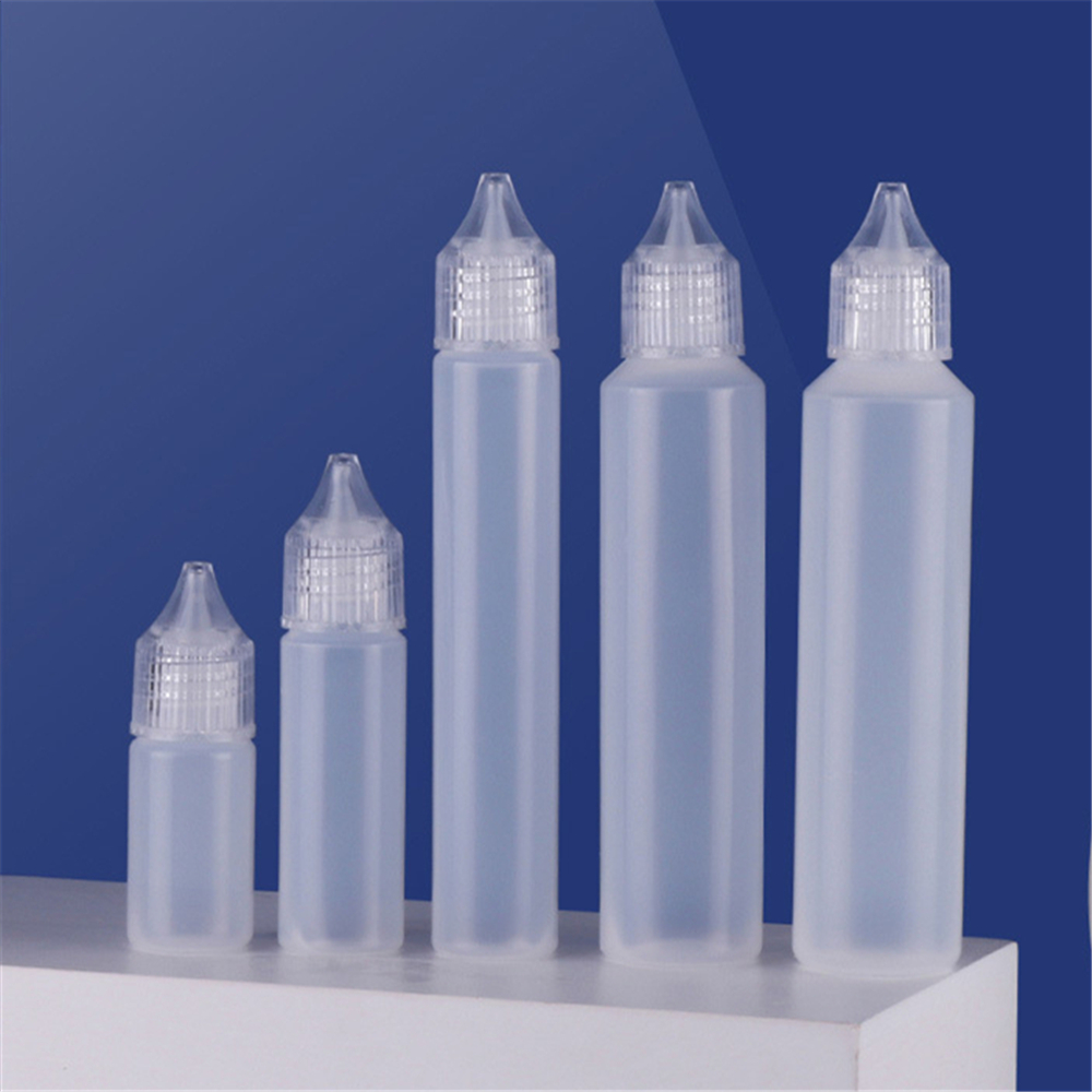 1pc, 10ml/15ml/30ml/50ml neulakärjellä puristettava pullo, uudelleentäytettävä nestemäinen muovipullo, leveä suuaukko, tyhjä kynätyyli