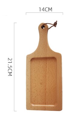 Natural Wood Bread Boards Multi-Use Serving Trays with Handle Japan Style Fruits Plate Baking Tool Cutting Board Eco Tableware: Rectangle