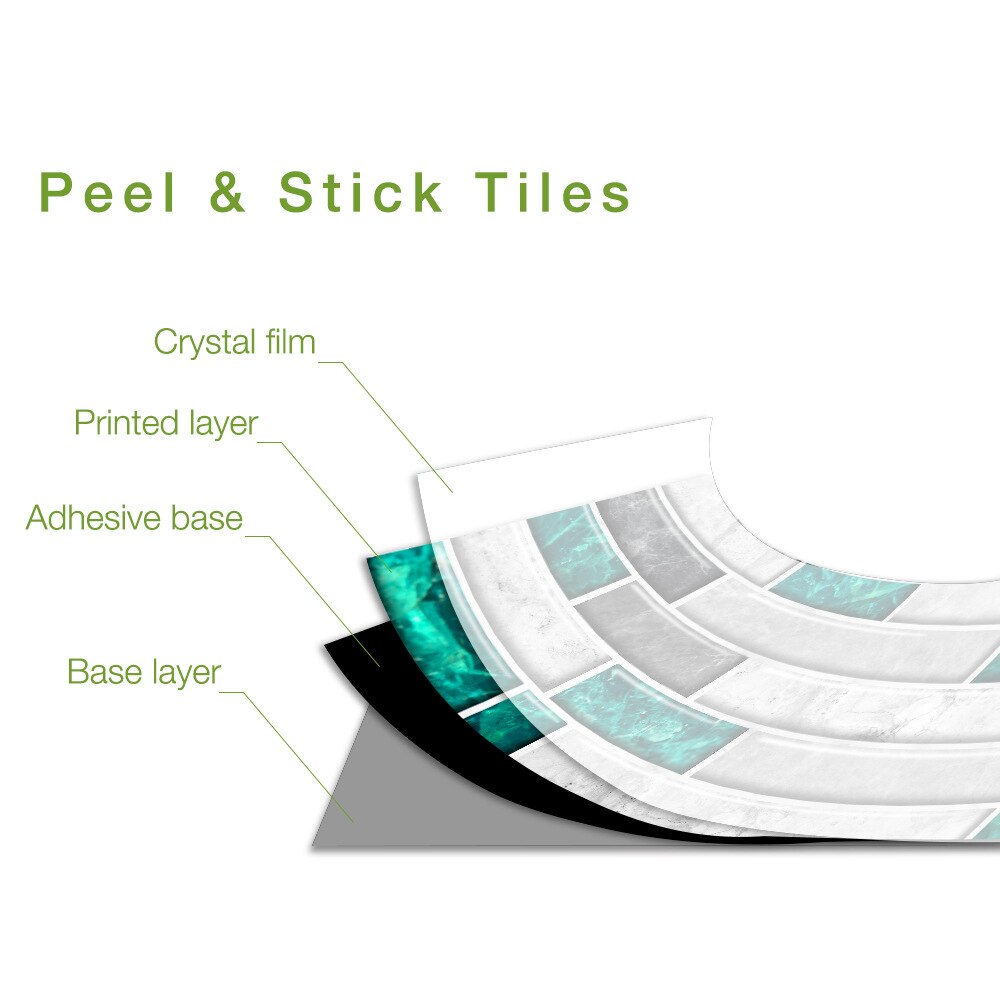 14Pcs/1 ㎡ Elegance Yellow Marble Kitchen Tile Stickers Bathroom Self-adhesive Wall Floor Decor Home DIY Tile Sticker