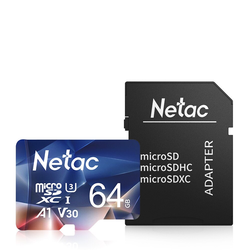 Netac Micro SD Card Memory Card Class10 TF Card 128GB 32GB 64GB 256GB 16GB 512GB Max 100Mb/s SD/TF Flash Card for phone and PC: 64GB-Adapter