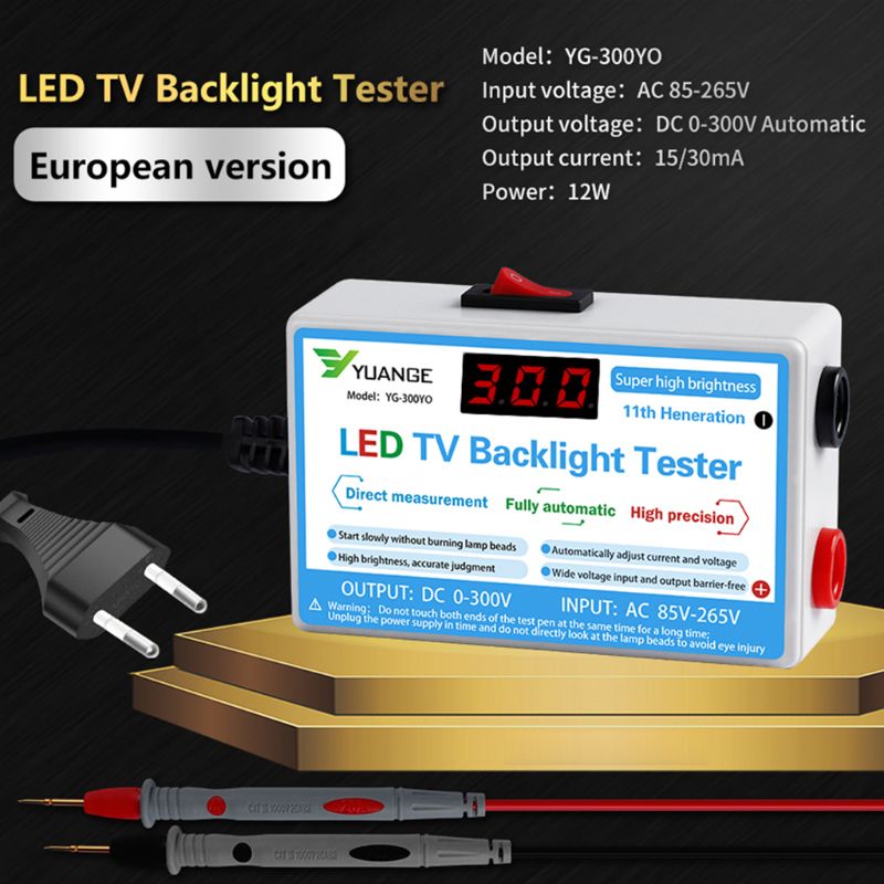 Probador de retroiluminación LED de TV multiusos para el hogar, salida de retroiluminación de ordenador portátil, 0-300V, instrumentos de herramientas, cuentas de lámpara, tiras de pantalla Digital LCD