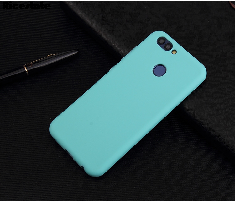 Funda Huawei Y9 Huawei Y9 TPU transparente y fundas de color sólido para Huawei Y9 funda trasera de silicona: Aluminio / Azul cielo
