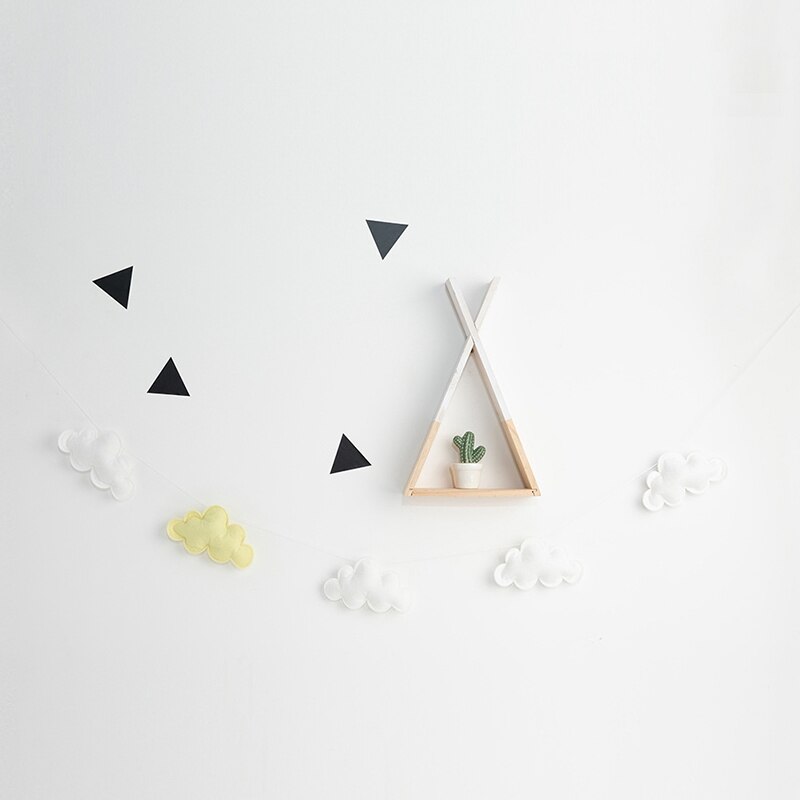 Nordic Style Kids Room Decor Cloud Shaped Home Ornaments String Decor Wall Hanging Ornaments Crib Tent Decor Photography Props