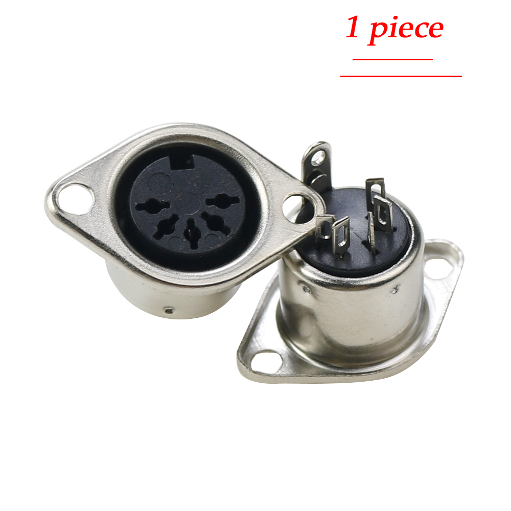 2Pcs Computer Keyboard Plug 3P 4P 5P 6P 7P 8P DIN S Terminal Connector Female Socket Mount adapter SOLDER MIDI cable connector: Lavender