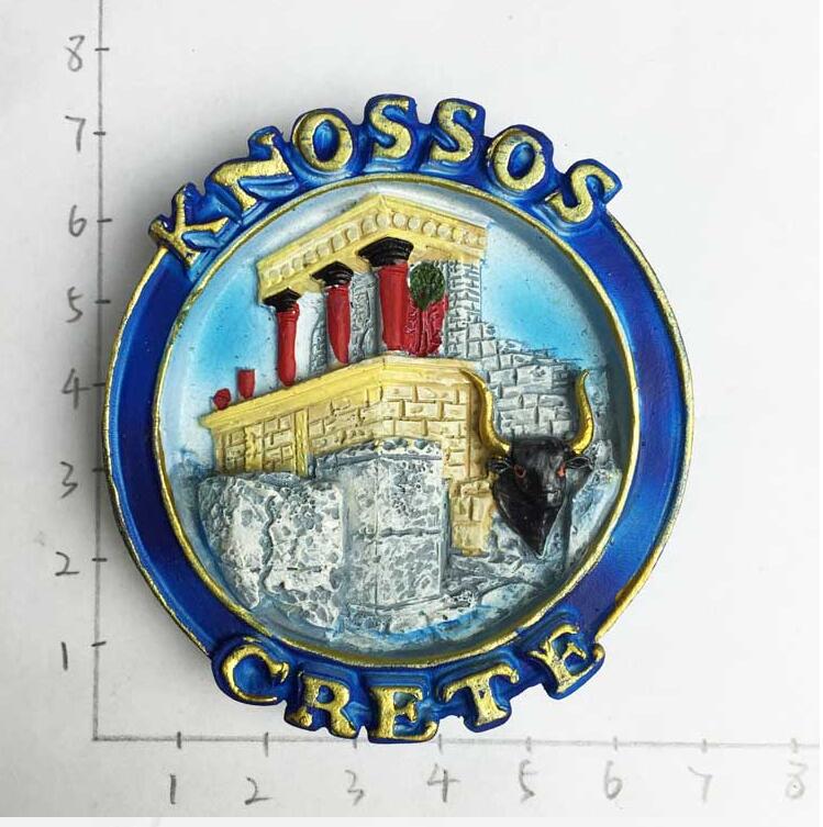 Kariatides hellas parthenon tempel griekenland toeristische reis souvenir 3d hars decoratieve koelkast magneet ambacht: Rood