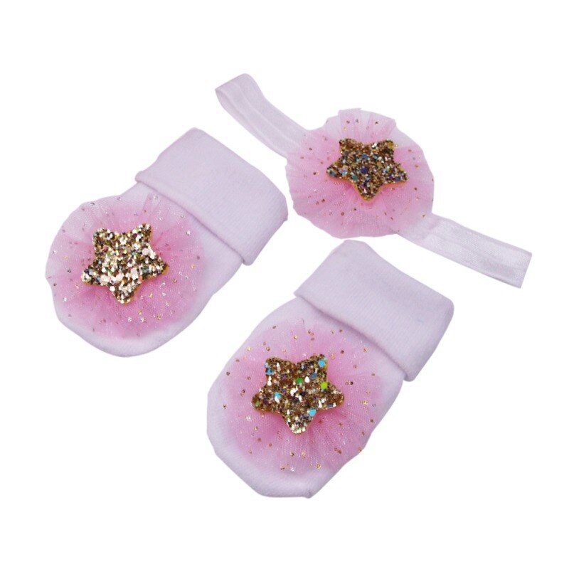 Newborn Baby Socks+1PC Hair Belt Toddler Girls Bow Wave Point Anti-slip Socks3: P