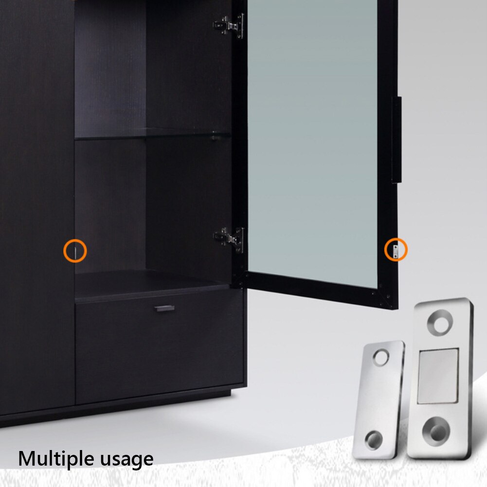 ETUUD Strong Magnetic Door Closer Cabinet Catch Latch Cupboard Thin Closures Stops Hidden With Screw Closet Furniture Hardware