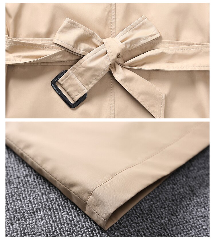 Gabardina impermeable de doble botonadura para mujer, abrigo clásico de de alta costura, impermeable, prendas de vestir de negocios, Otoño, , nueva