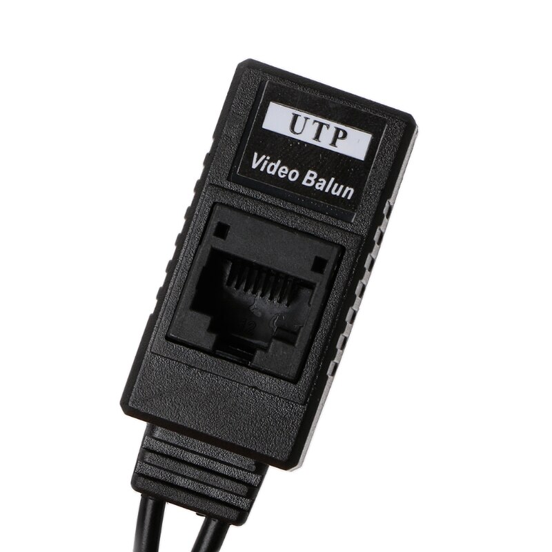 1 Pair BNC To RJ45 Passive Video Power + Audio Balun Transceiver For CCTV Camera