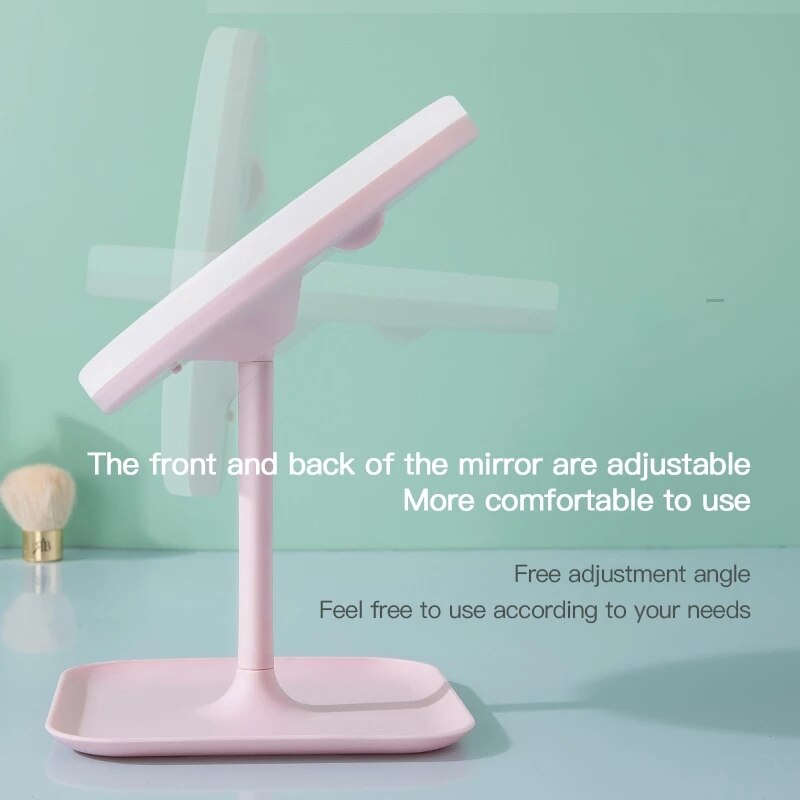 Makeup Mirror With Led Light Dressing Table Mirror Beauty Ring Light Mirror Beauty Tools For Photo Fill Light Small Mirrors