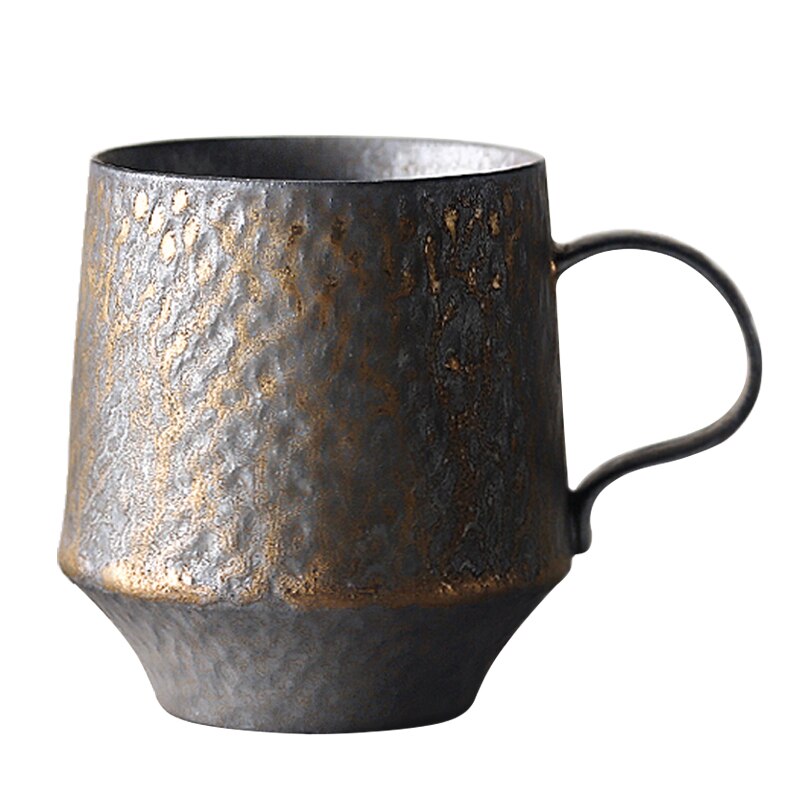 Japanska porslin tekoppar retro kaffekopp vintage hushållsvatten kopp mugg svart tazas de ceramica creativas latte kopp tekopp