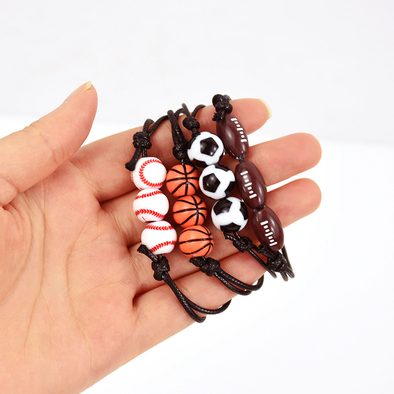 10/20Stck Sport thema Party Armbänder FußBall Baseball Basketball Perlen Charme freundlicher Geburtstag begünstigt für Gast Pinata Füller
