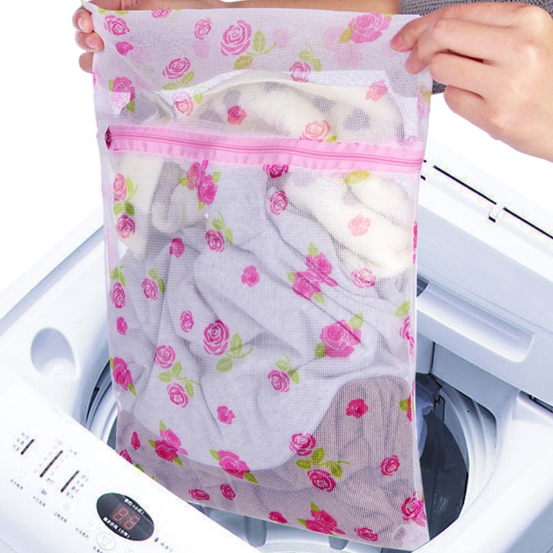 1pc 30*40cm lynlås mesh vaskevaskeposer undertøj arrangør vaskepose nyttigt tøj vaskemaskine mesh netvaskepose
