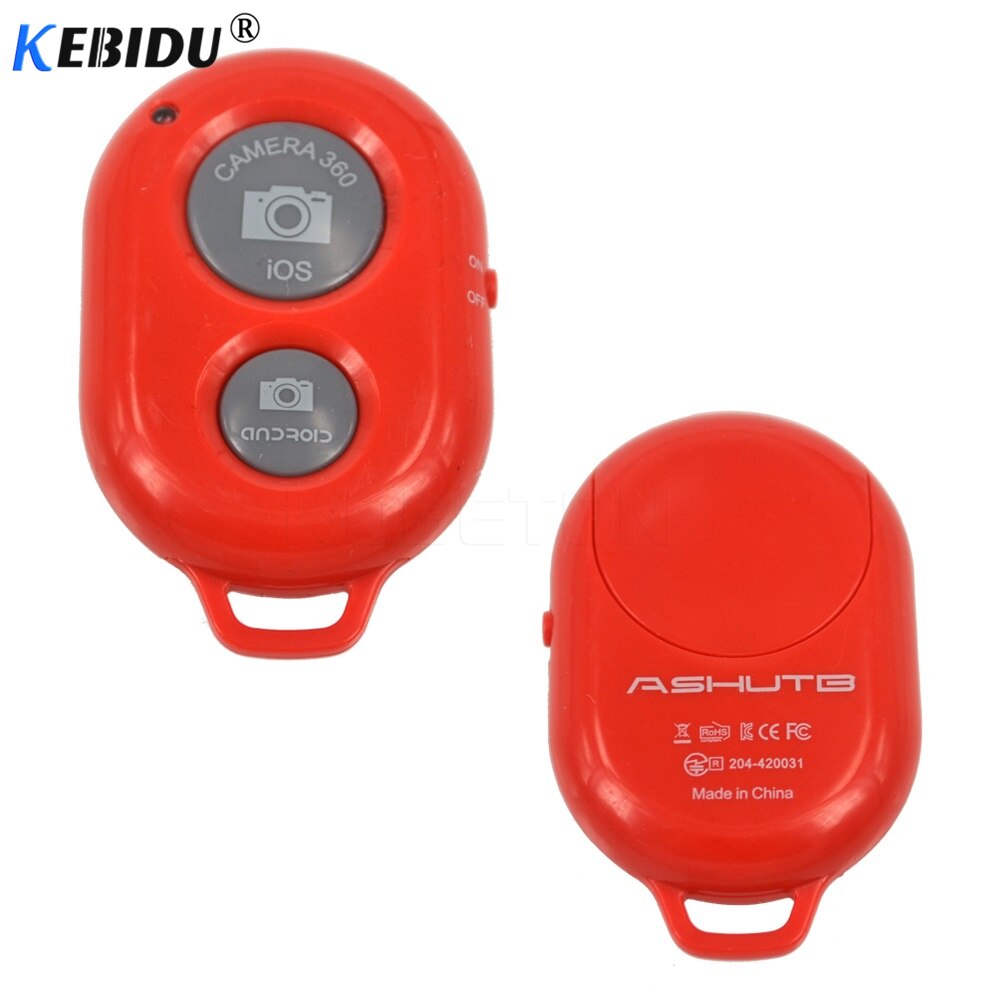 Kebidu controle remoto sem fio, bluetooth, auto-temporizador, liberação de obturador, câmera colorida, para ios e android, para smartphone