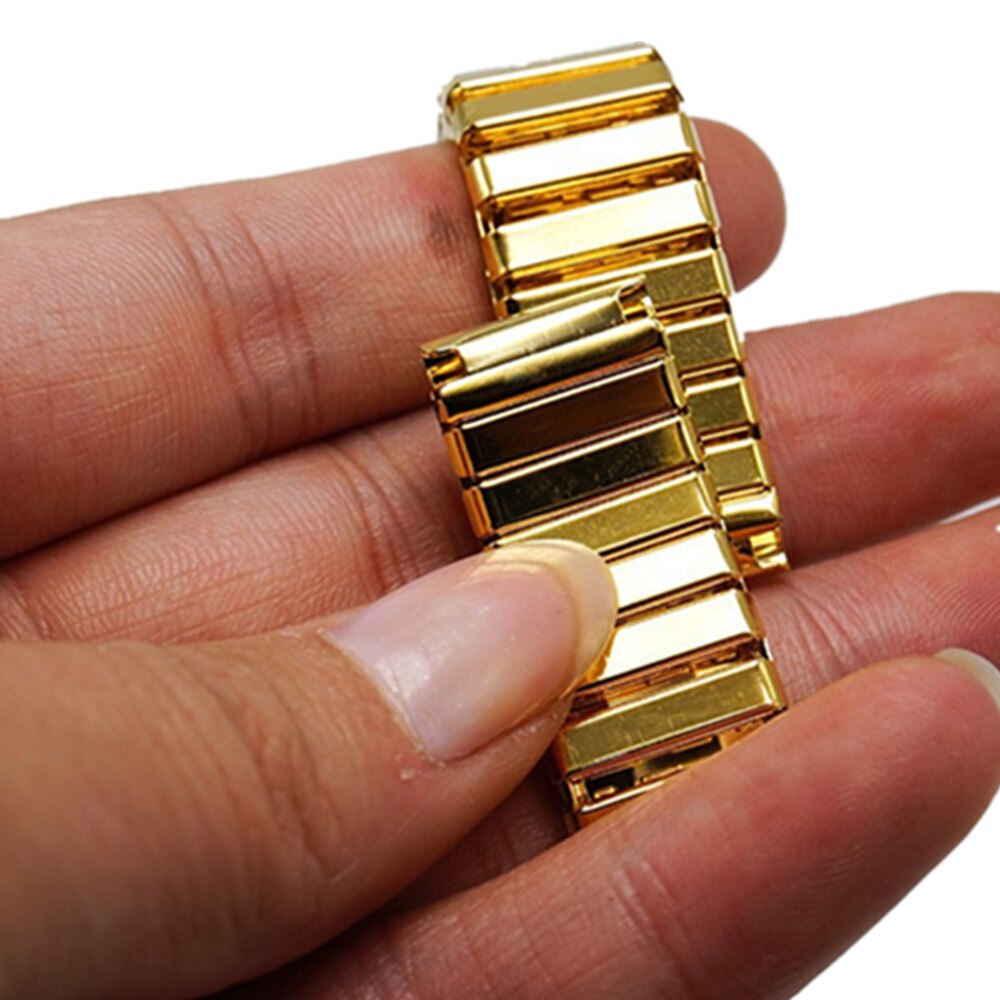 12 14 16 18 20 22MM Stainless Steel Parts Watch Band Strap Silver Metal Watch Bracelets Stretch Expansion Watch Accessories