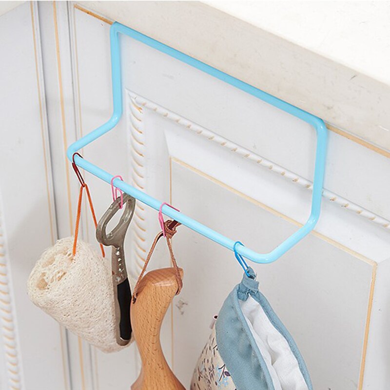 1Pcs Towel Rack Wall-mounted Hanger Rod Hanger Waterproof Kitchen Cabinet Cabinet Hanger Bathroom Storage Rack