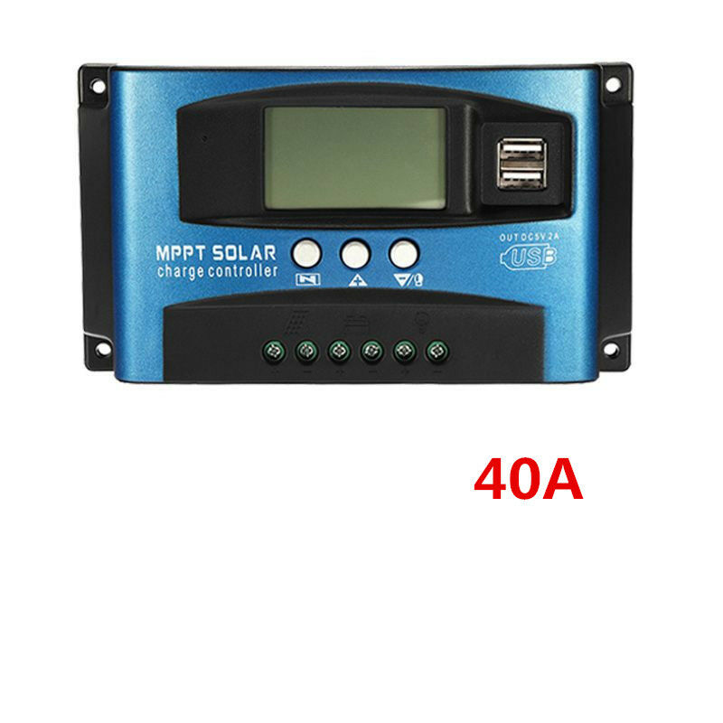 40-100A MPPT Solar Panel Regulator Charge Controller 12V/24V Auto Focus Tracking Regulator Controller: 40A