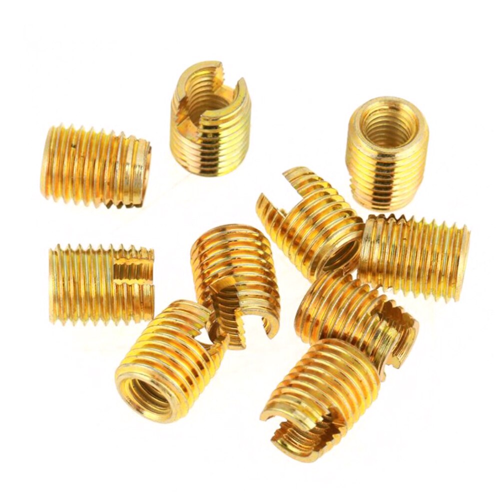 116PCS M3-M12 Self Tapping Thread Slotted Inserts Set Thread Repair Tools set Thread Inserts kit Jacket Combination Threads