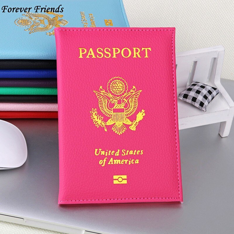 Foreverfriends Verenigde Staten Paspoorthouder Cover Pu Lear Id-kaart Travel S Paspoort Covers Paspoort Voor Amerika