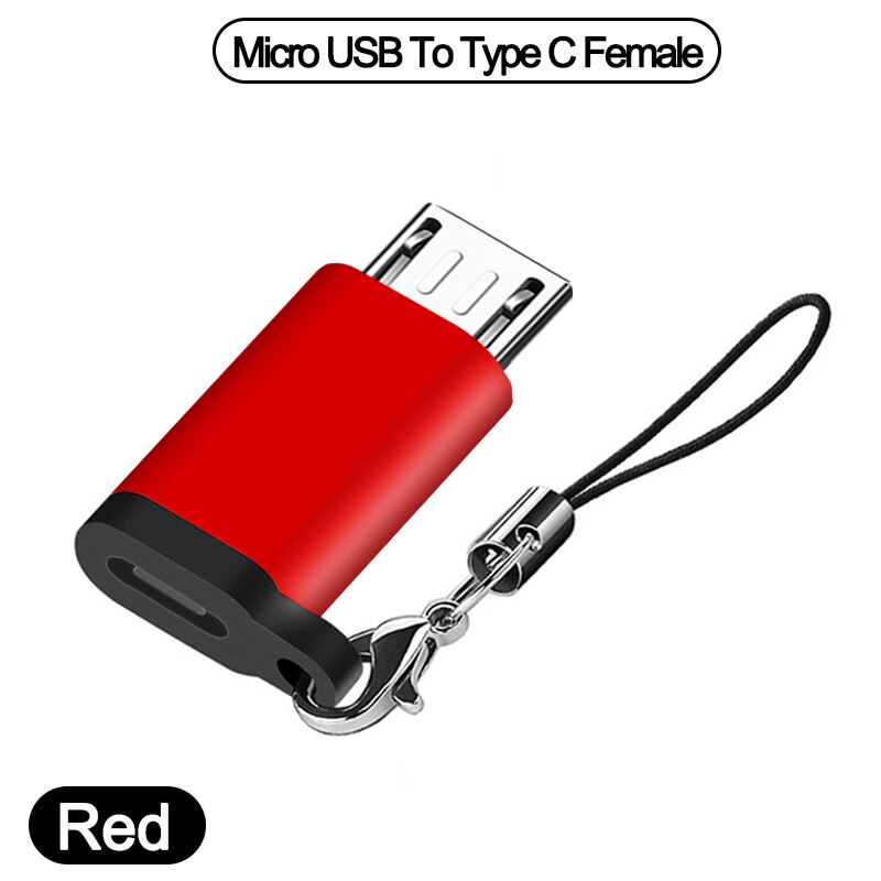 4 set cavo da tipo C a Micro usb tipo C a USB 3.0 cavo di ricarica adattatore OTG per MacbookPro Xiaomi Huawei caricabatterie per telefono Samsung: Micro-Type-C Red