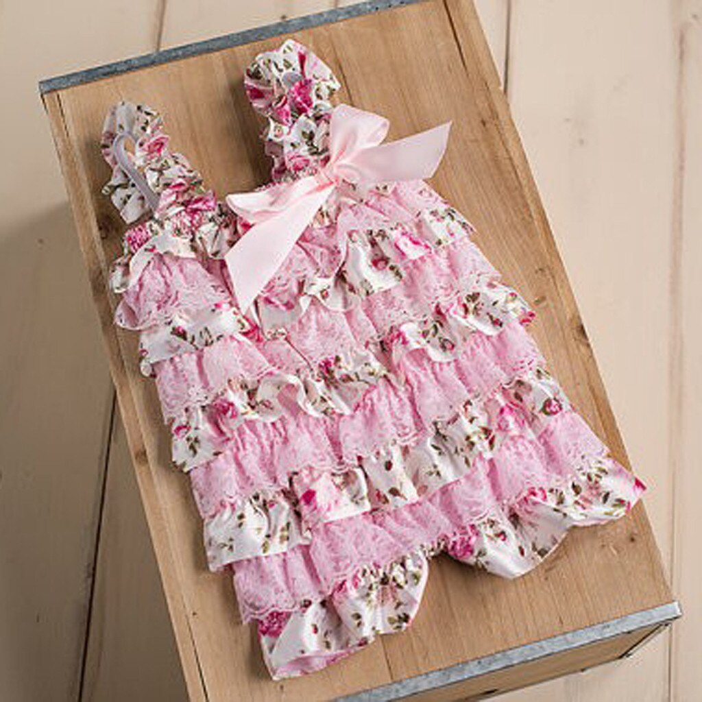Newborn Infant Baby Girls Romper Ruffle Lace Cake Floral Jumpsuit Outfits Baby Romper Toddler Girl Clothes disfraz bebes#45