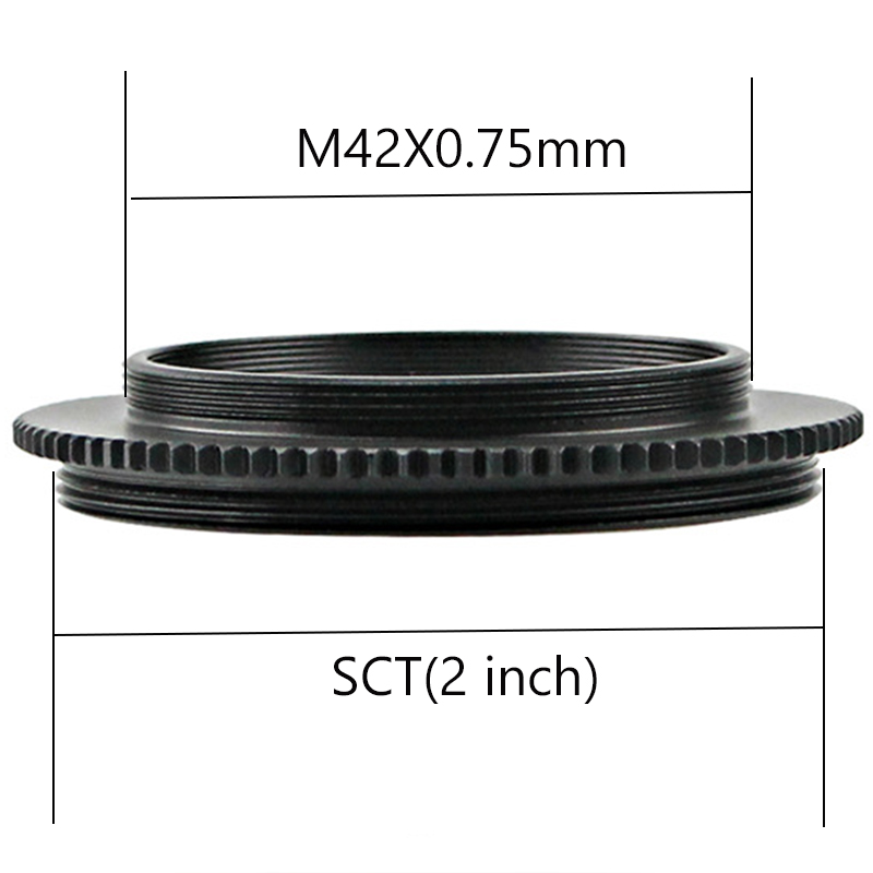 Adaptador de rosca macho de ambos lados T T2 M42 M48 M54 M56 SCT accesorios de fotografía para telescopio astronómico M42x0,75 M48x0,75 M54x0,75: Plata