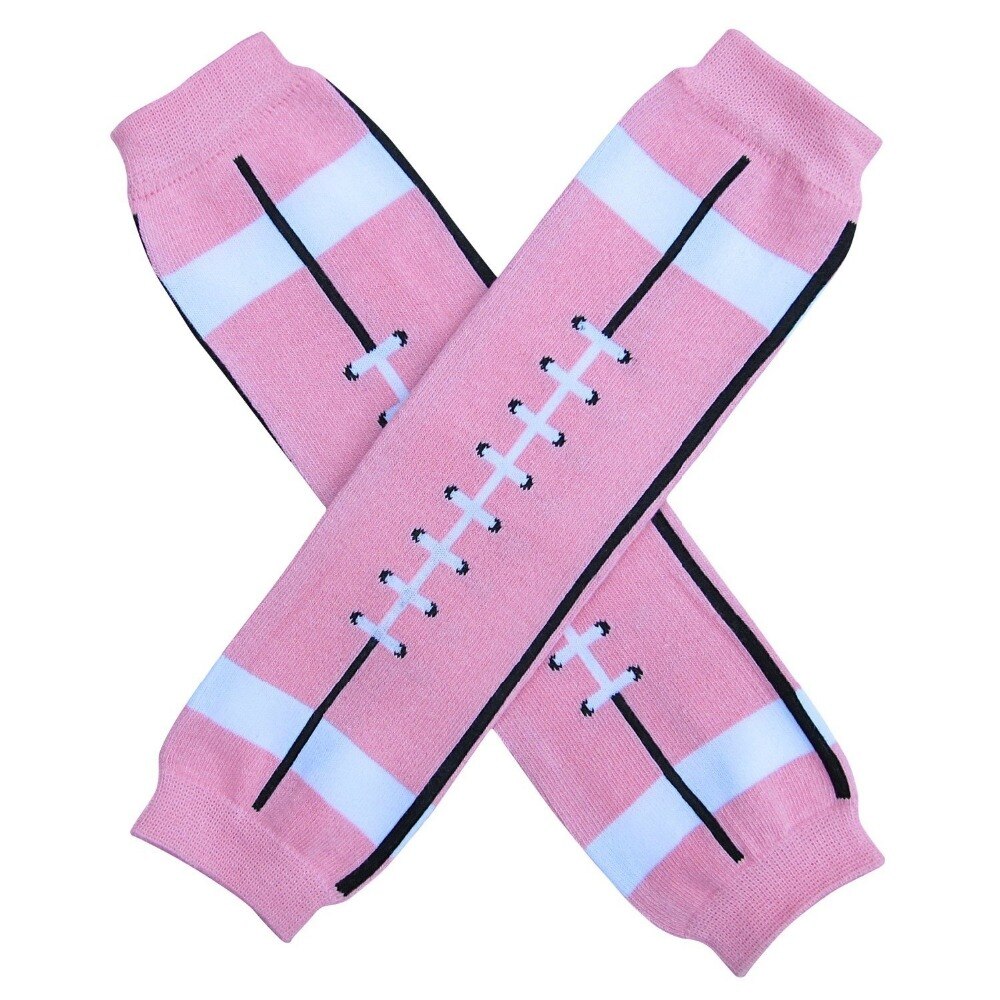 Pink / Brown Football legwarmers winter warm legs leggings 6pairs/lot Baby boy girl crawling socks knee pads