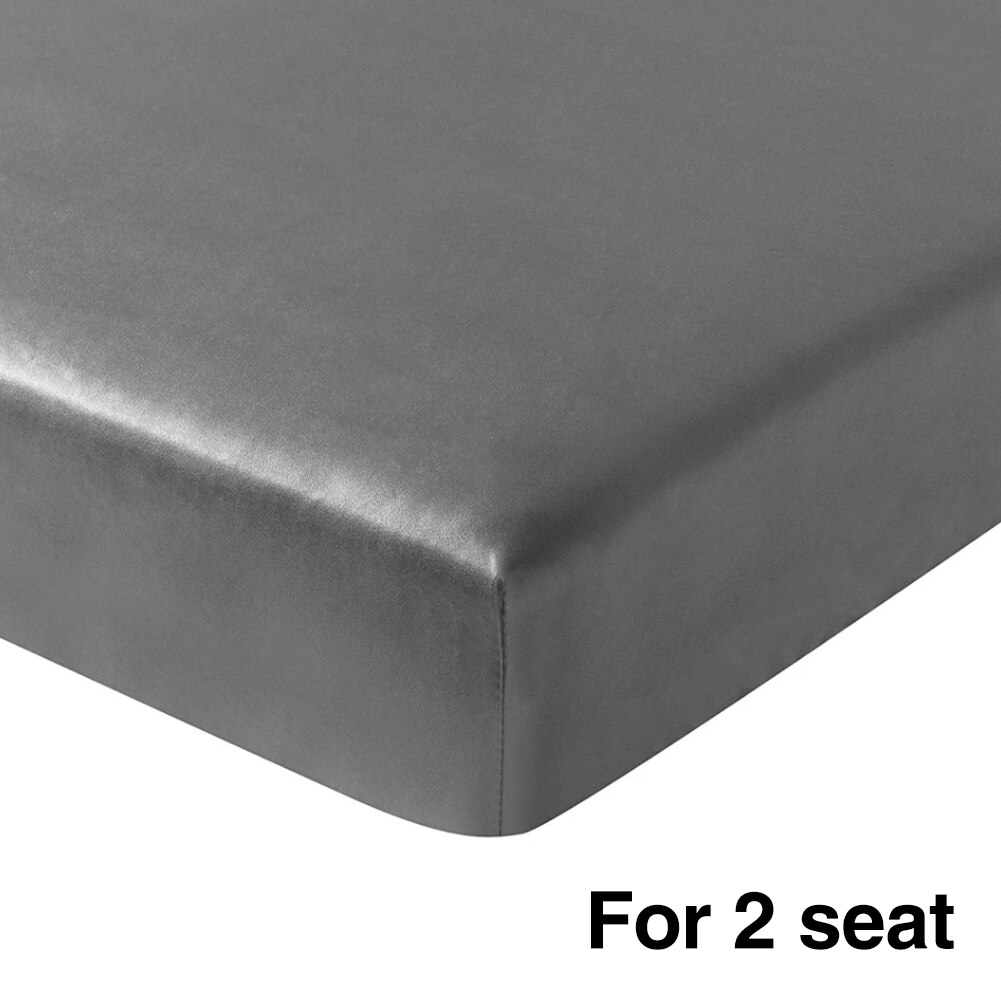 Pu læderovertræk blødt boligindretning møbler beskytter sofa sæde pudebetræk med elastisk bund høj strækning universel