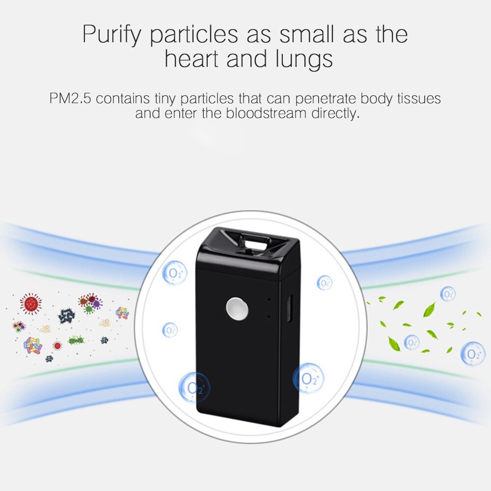 Hanging Mini Portable Ion Generator Necklace Personal Wearable Air Purifier Ionizer Negative Low Noise Air Freshner