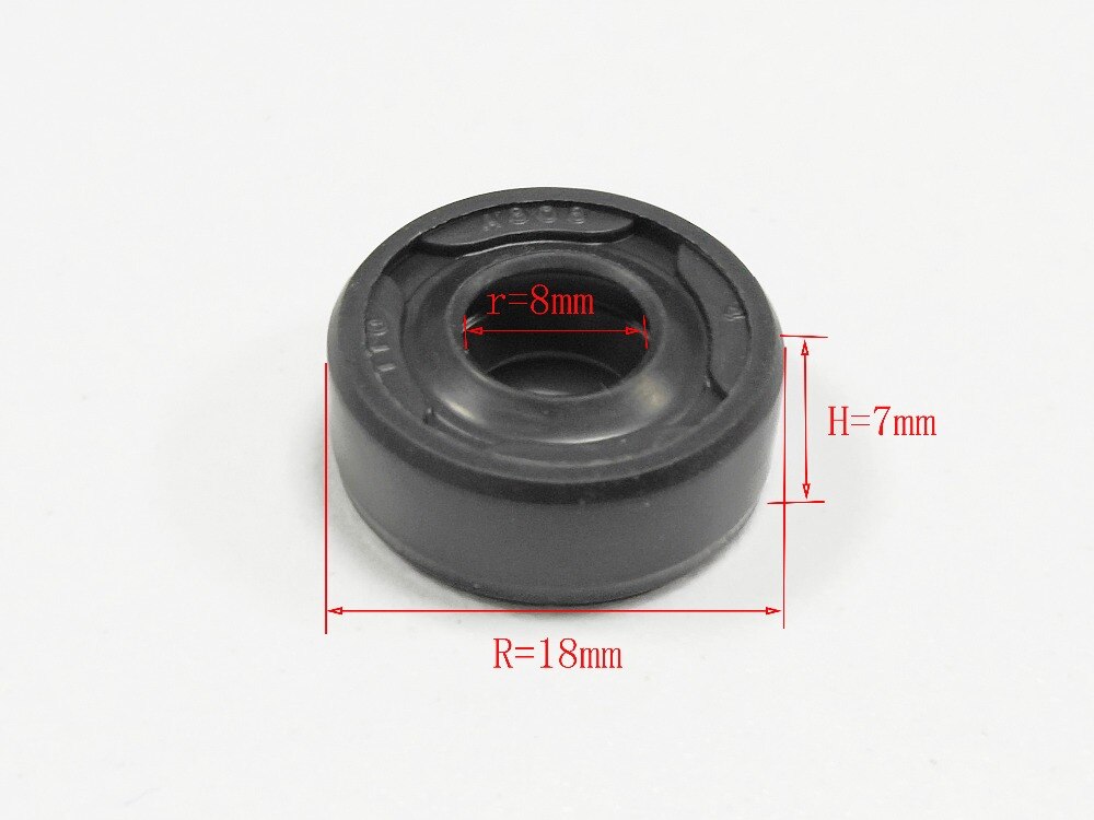 10 stk/parti sort olietætningsring udskiftning 7mm*8mm*18mm bærbare bagemaskine sorbet maskine blender reservedele