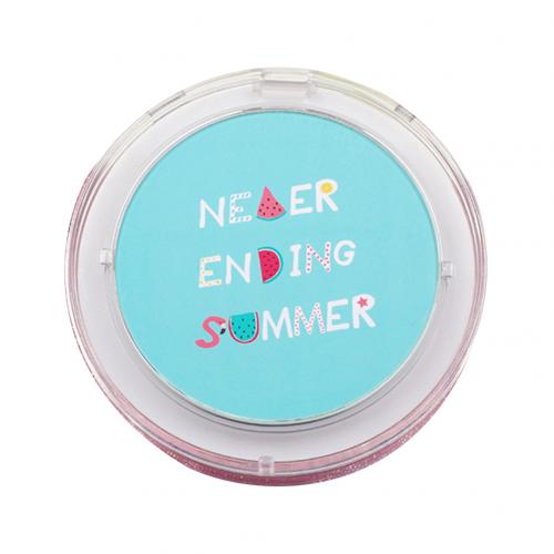 Espejo LED portátil Mini, Plegable, portátil, pequeño, Micro USB, Cable de conexión, recargable, espejo cosmético: Watermelon