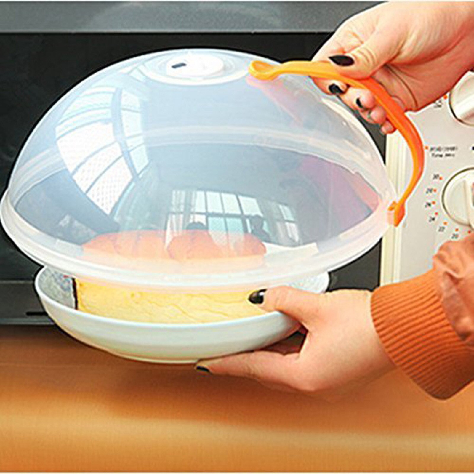 Food Multifunction Splatter Guard Microwave Hover Anti-Sputtering Cover