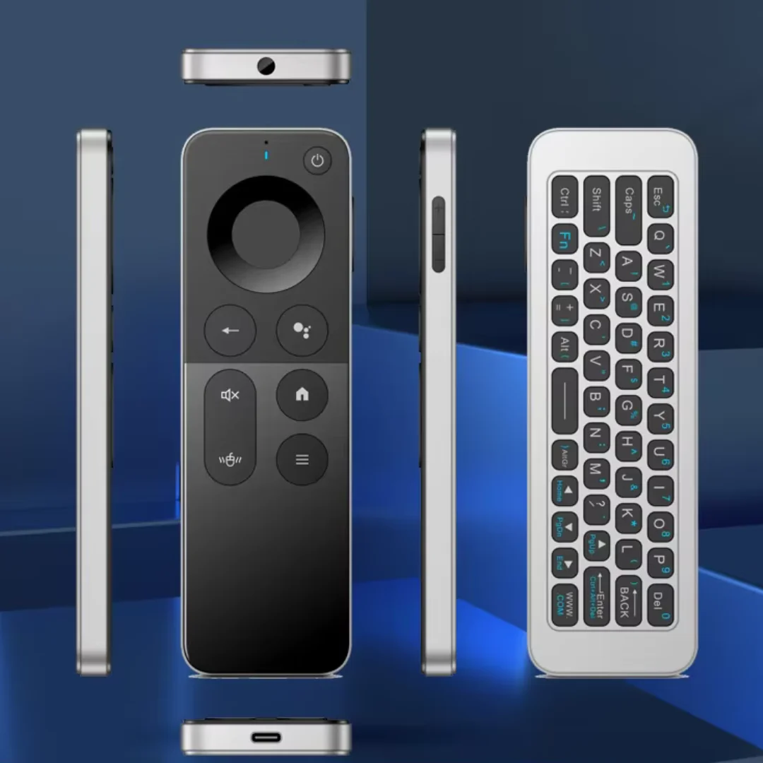 Air Mouse 4-in-1-Sprachfernbedienung 2,4 g kabellose Fernbedienung für Nvidia Shield/Android TV Box/PC/Projektor/HTPC/All-in-One-PC