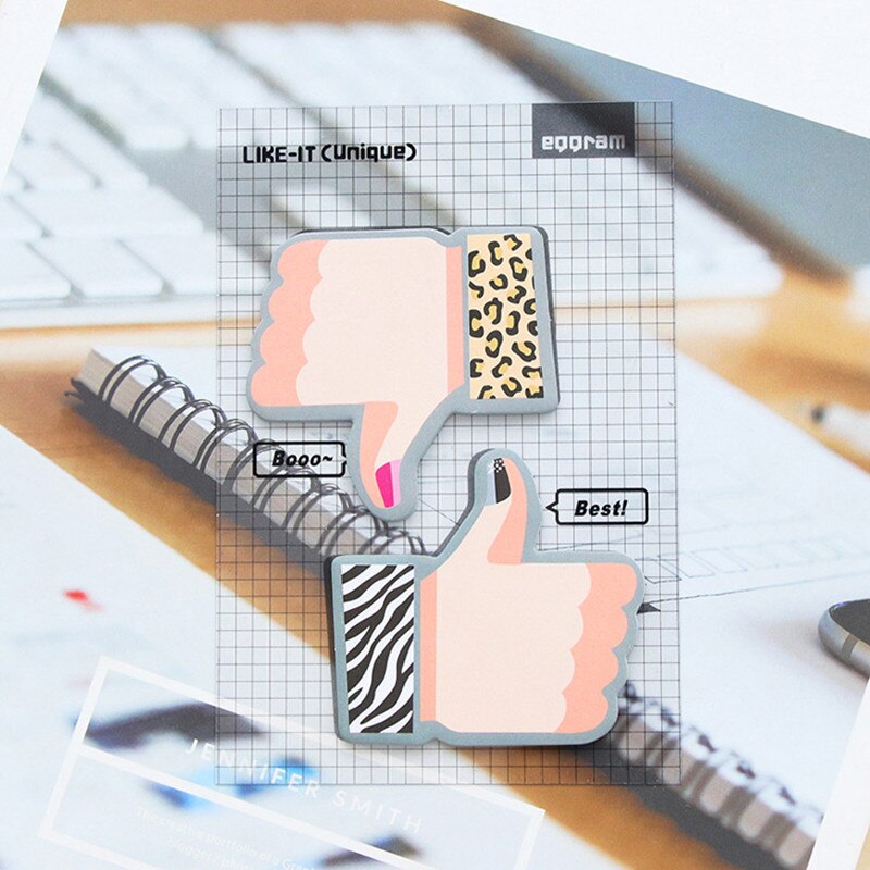 4 stuks Leuke Thumb Sticky Note Sticker Kawaii Sticky Notes Memo Pad Papier Sticker Decoratie Decal DIY Album Scrapbooking