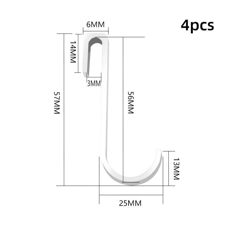 Multi-Purpose Hooks Kitchen Cabinet Door Back Hook Hanging Rack Clothes Coat Hat Towel Hanger Storage Hook Bathroom Accessories: DARK GRAY