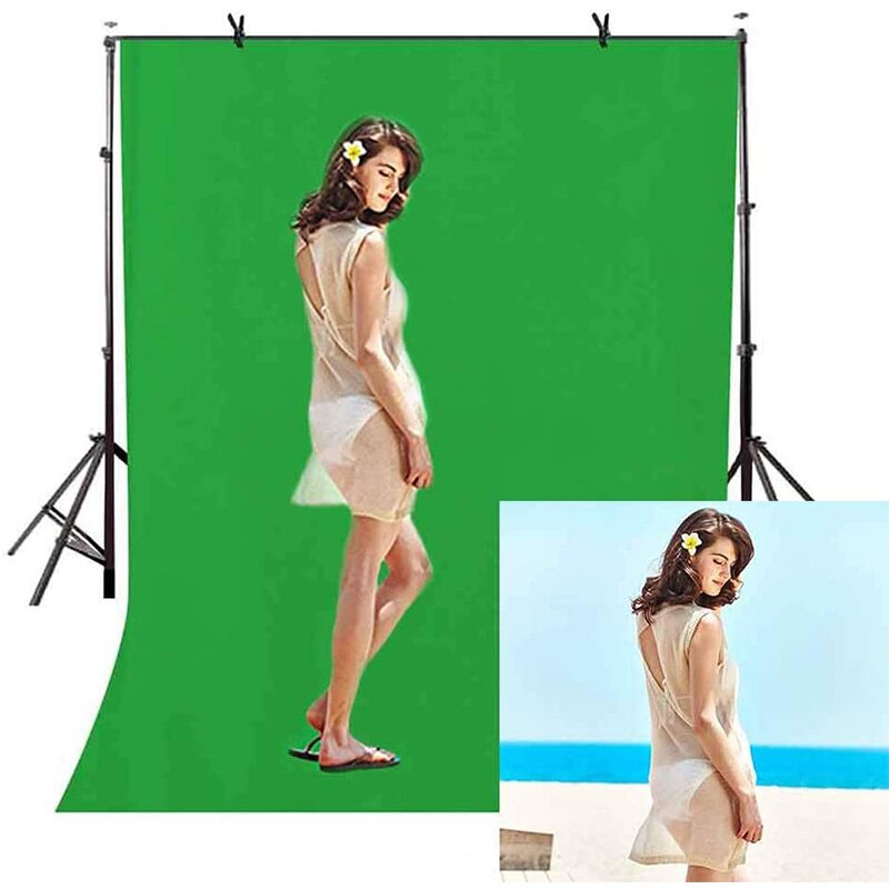 Green Screen Backdrop Studio Photography Background Polyester-Cotton Fabric Seamless For Portrait Product Shooting