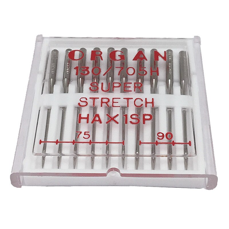 10pcs/pack Organ Needles Domestic Sewing Machine Needles Super Stretch For Knitted Fabrics And Elastic Fabric Size 75 90 Mix