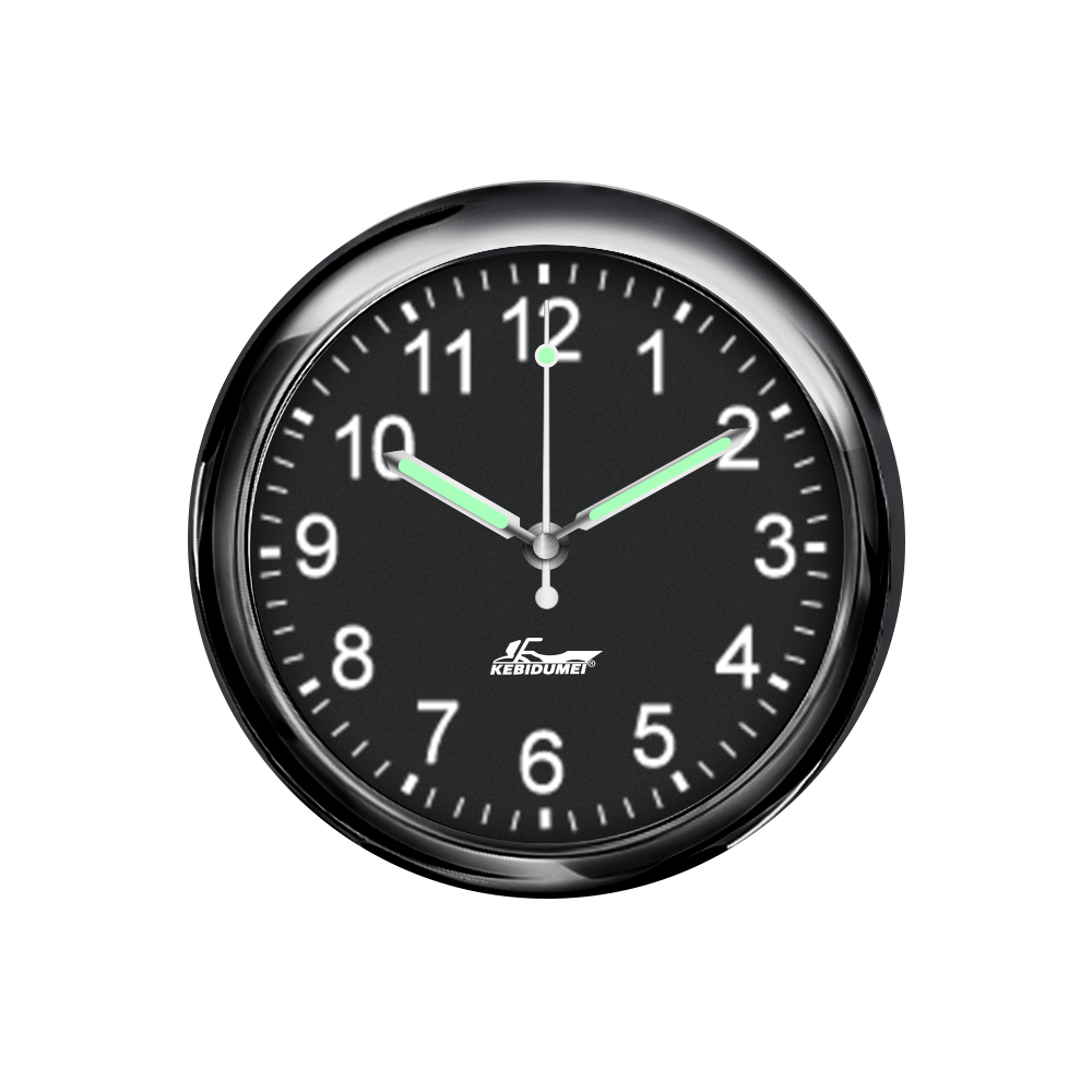 Zegar samochodowy świetlny mini Automobiles Wewnętrzny zegarek cyfrowy Mechanika Zegary kwarcowe Ozdoba samochodowa Akcesoria samochodowe Prezenty: czarny