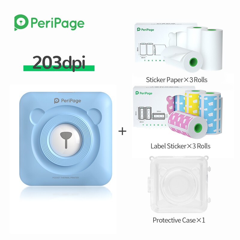 Thermal Printer Notes Sticker Label Printer 58mm mini Bluetooth Wireless Photo Mobile Phone Printer Peripage
